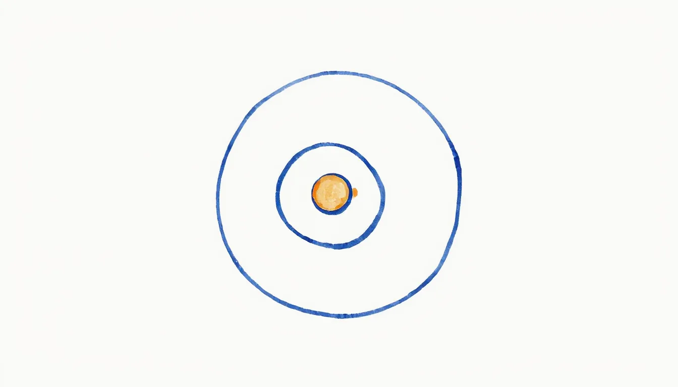 A simple ink circle with a smaller circle at its center